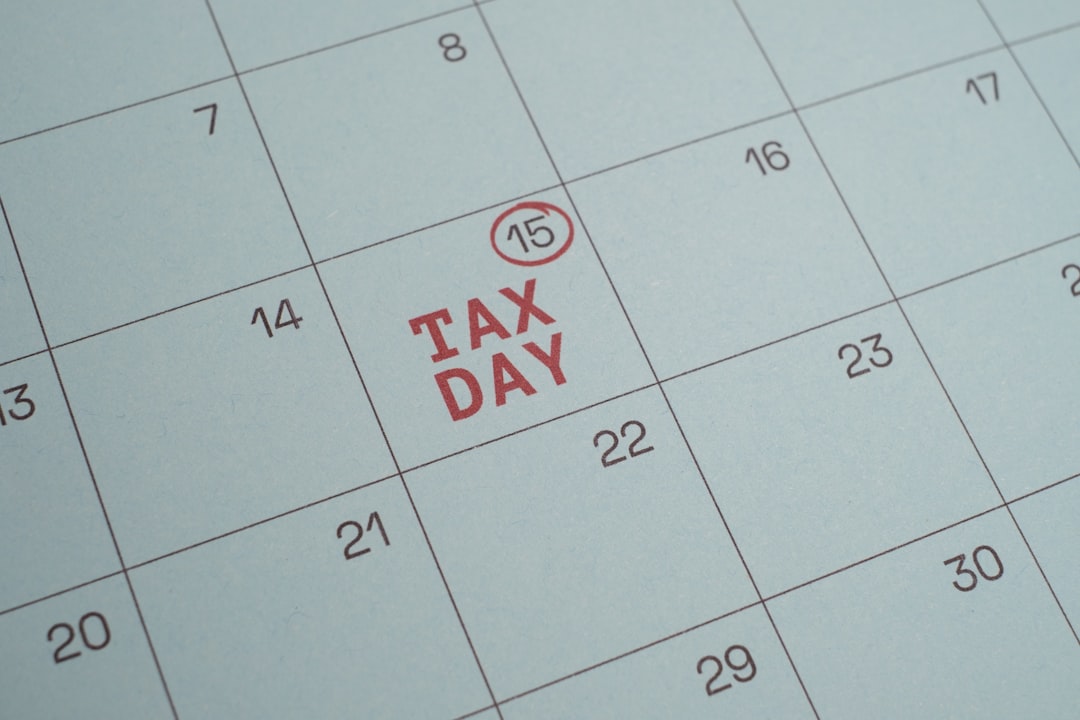 Tax day marked on a calendar — Photo by Vitalii Abakumov on Unsplash